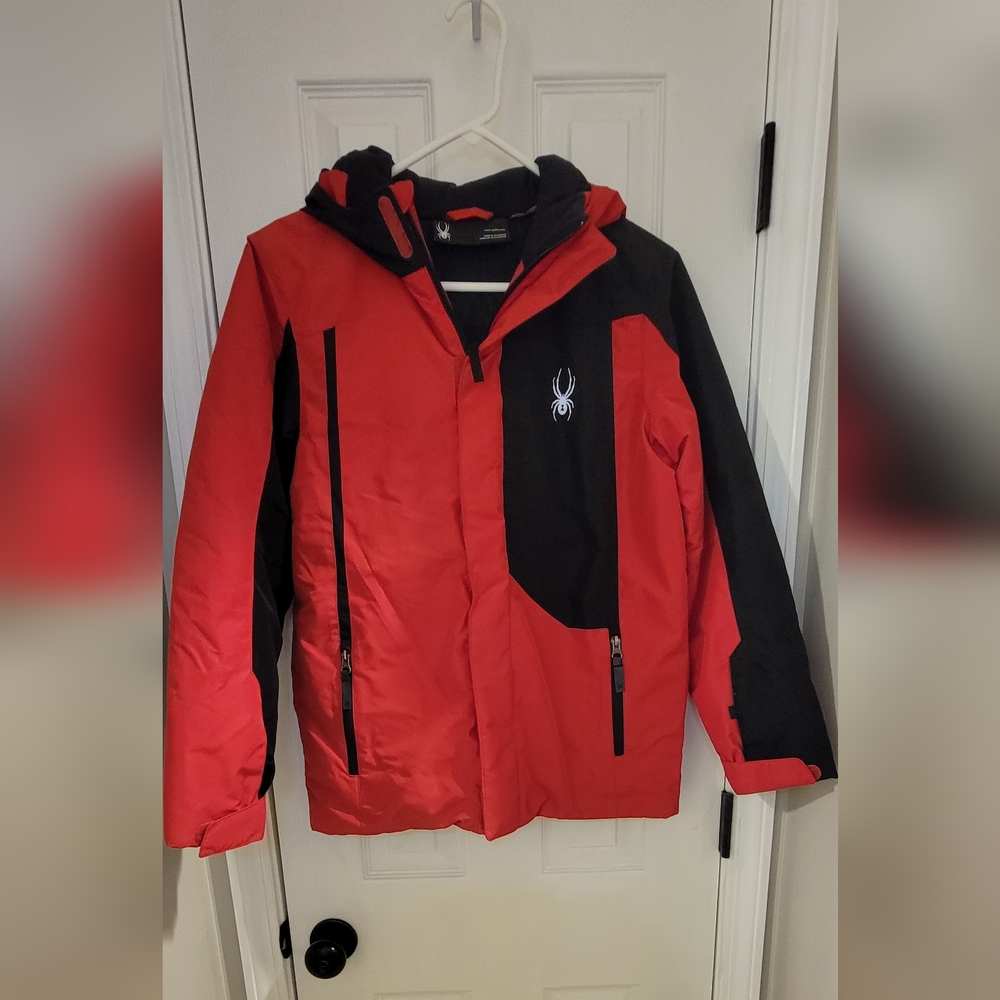 Spyder Guardian Big Kid Large Ski Coat Jacket Red and Black